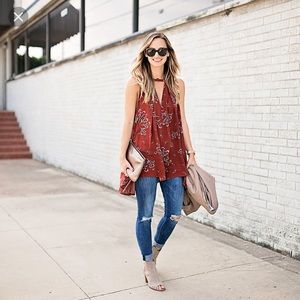 ✨Free People✨ red tank tunic