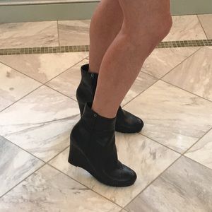 Black Prada Wedges