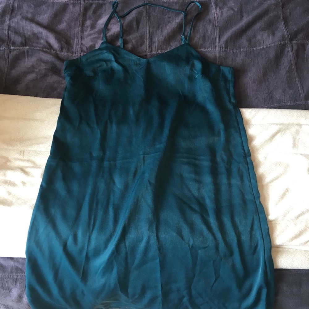 Party dress in teal