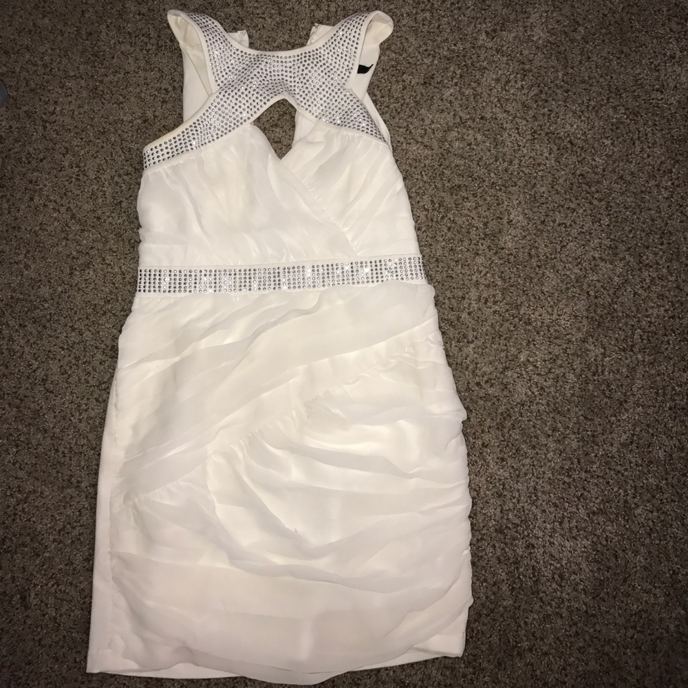 Ark & Co white tight formal dress