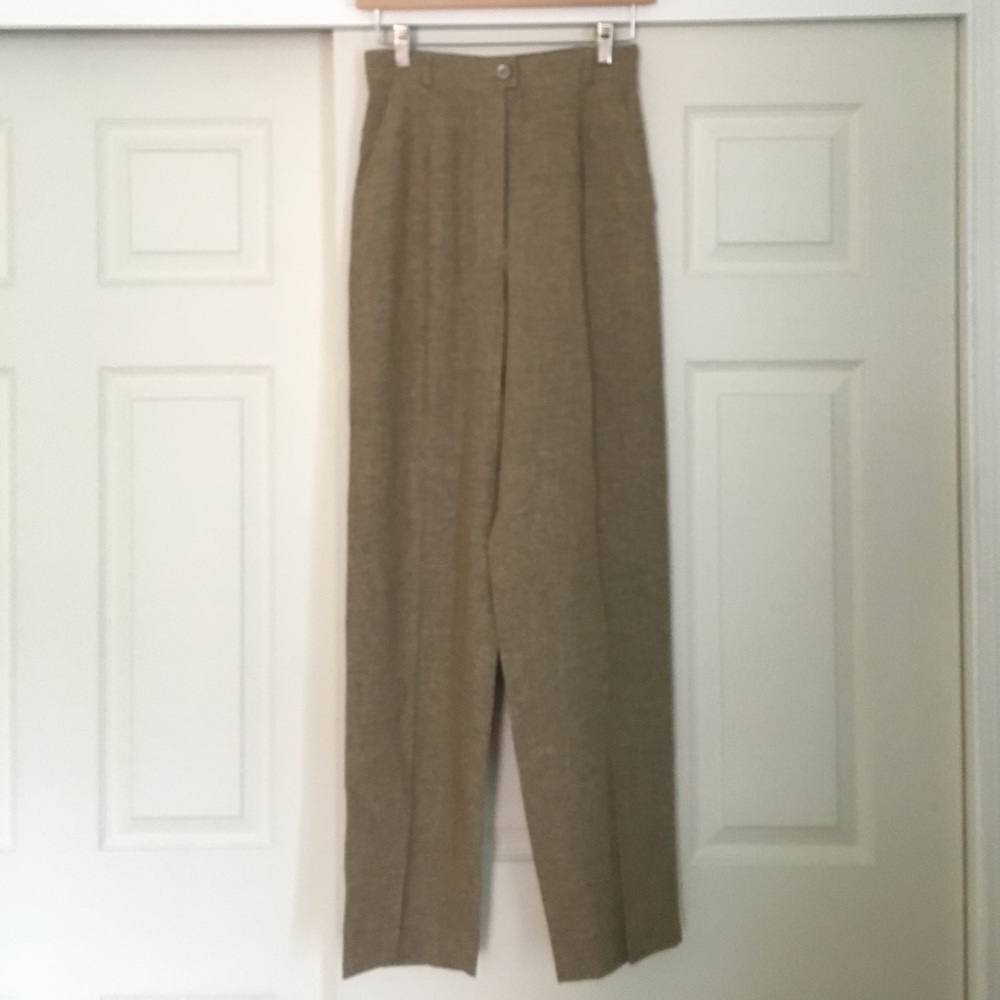 Chanel linen wide leg pants