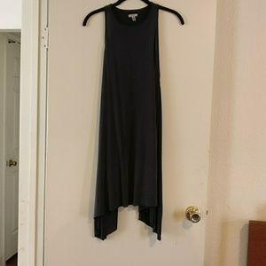 Racerback grey-black asymmetrical dress