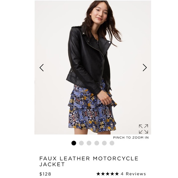 LOFT Jackets & Blazers - Loft Black Zip Moto Jacket