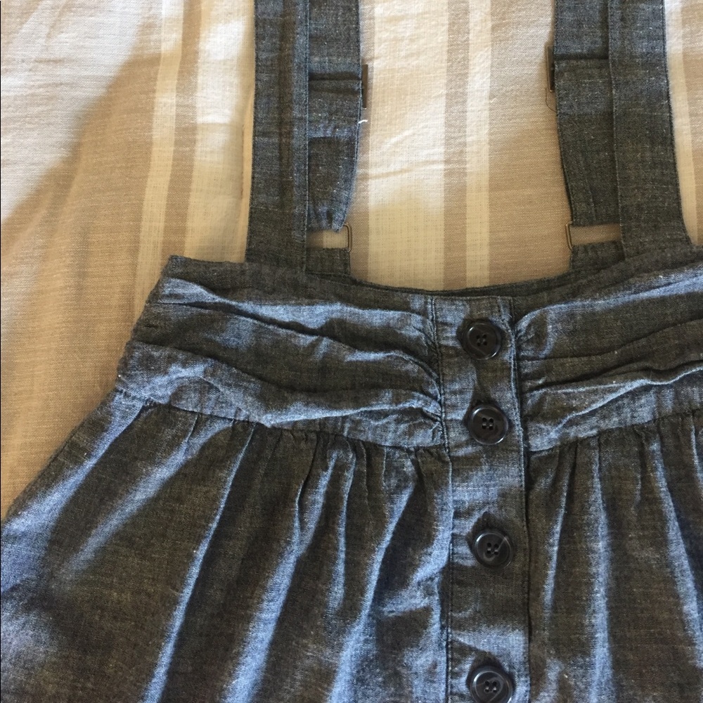 Heather Gray Suspender Skirt