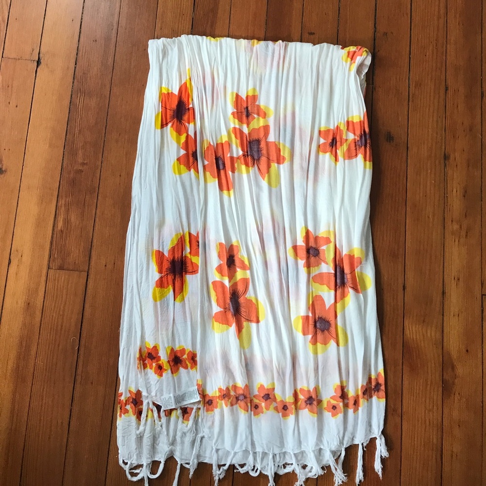 White Scarf or Beach wrap