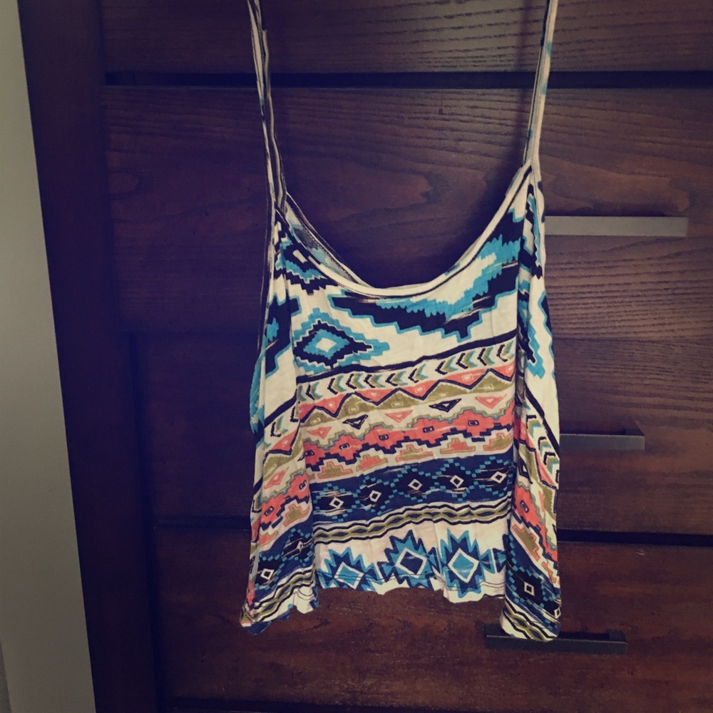 Aztec print crop top