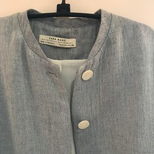zara chambray coat