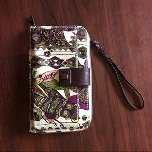 Cute owl pattern Sakroots wristlet purse