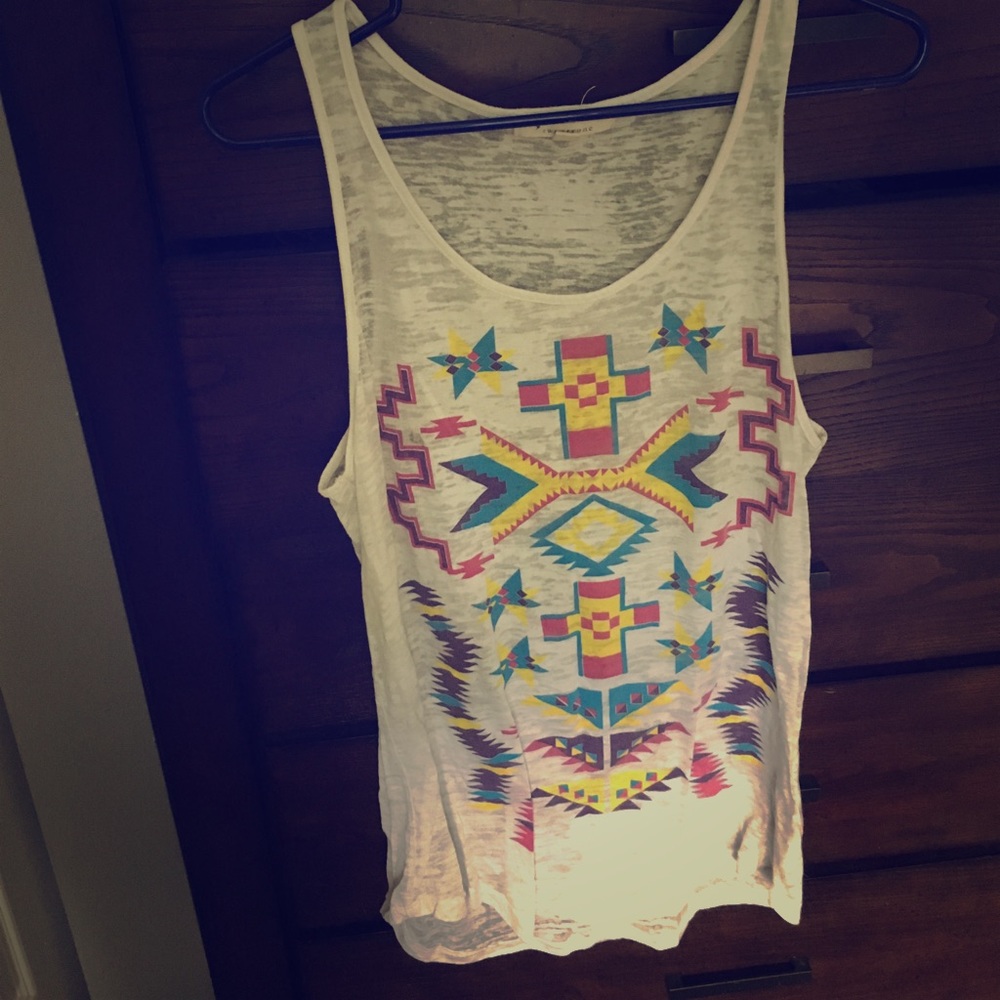Sheer Aztec print tank
