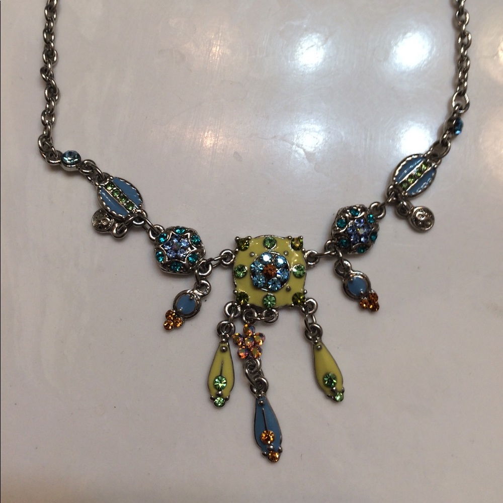 Beautiful colorful rhinestone necklace - Picture 2 of 2