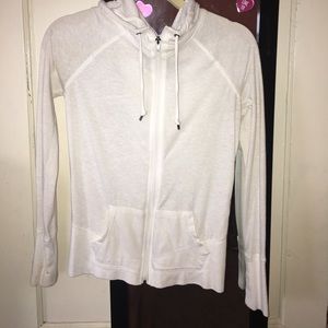 So White Loose Neck Hoodie
