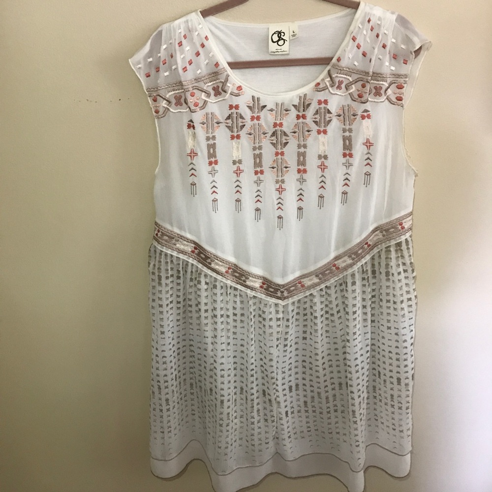 Dress with tribal detailing from Anthropologie