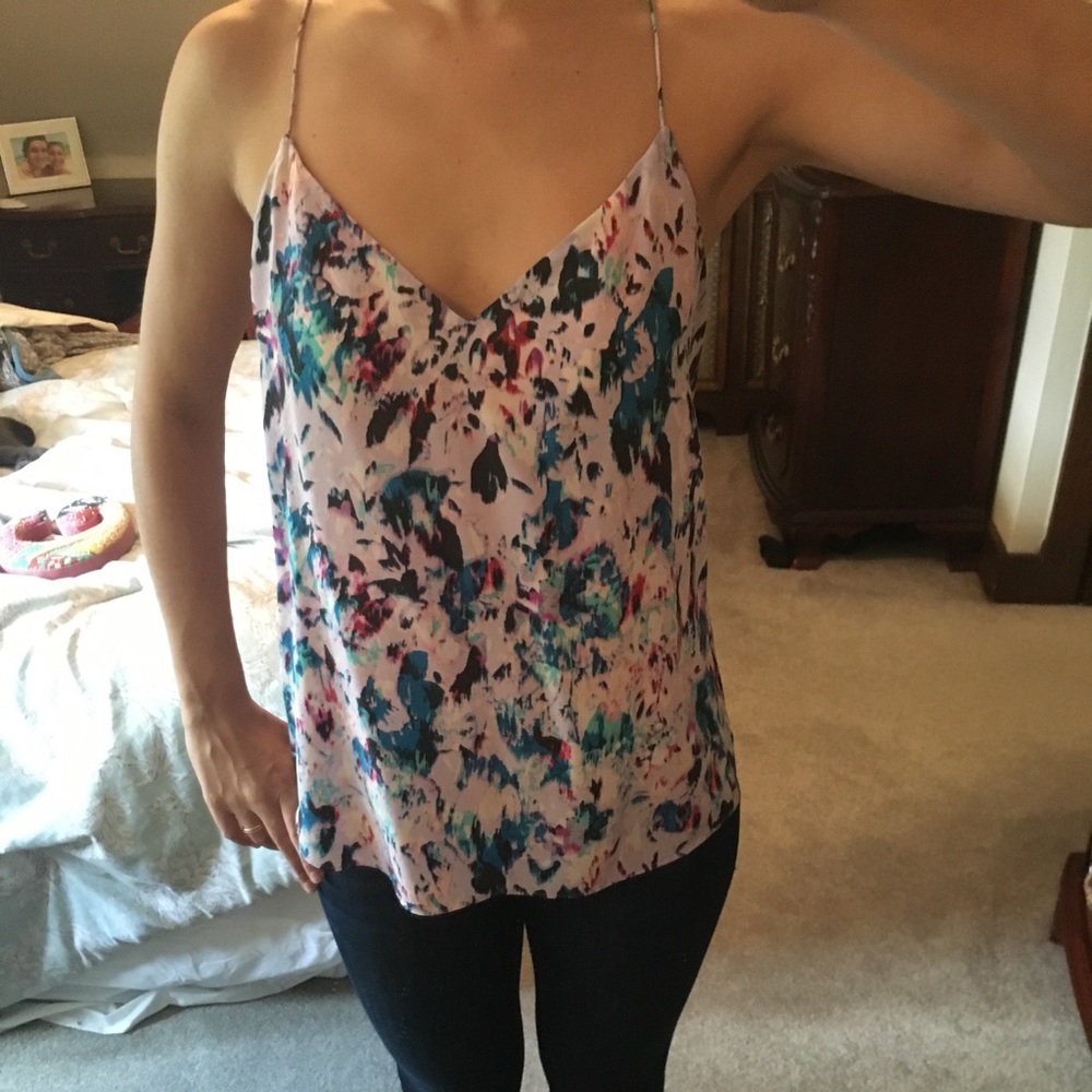 J. Crew spaghetti strap print top