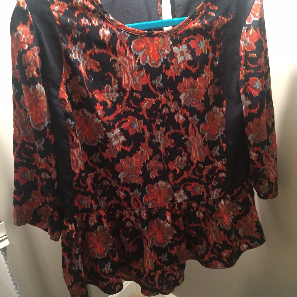 Maison Jules Blouse Peplum Floral