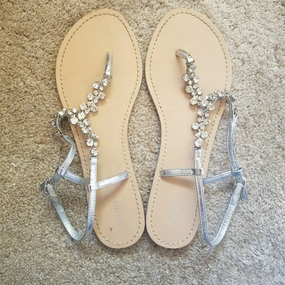 Forever 21 Bejeweled Sandal