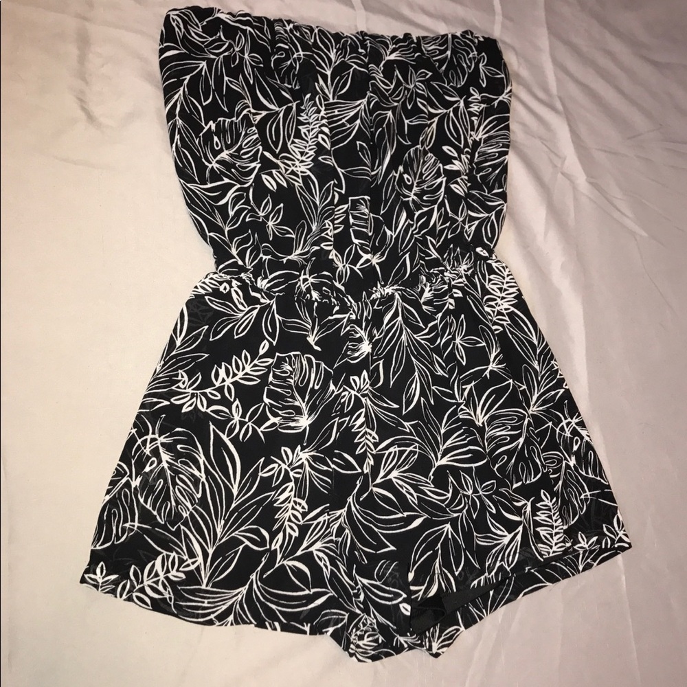 Black and white romper