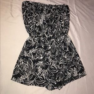 Black and white romper