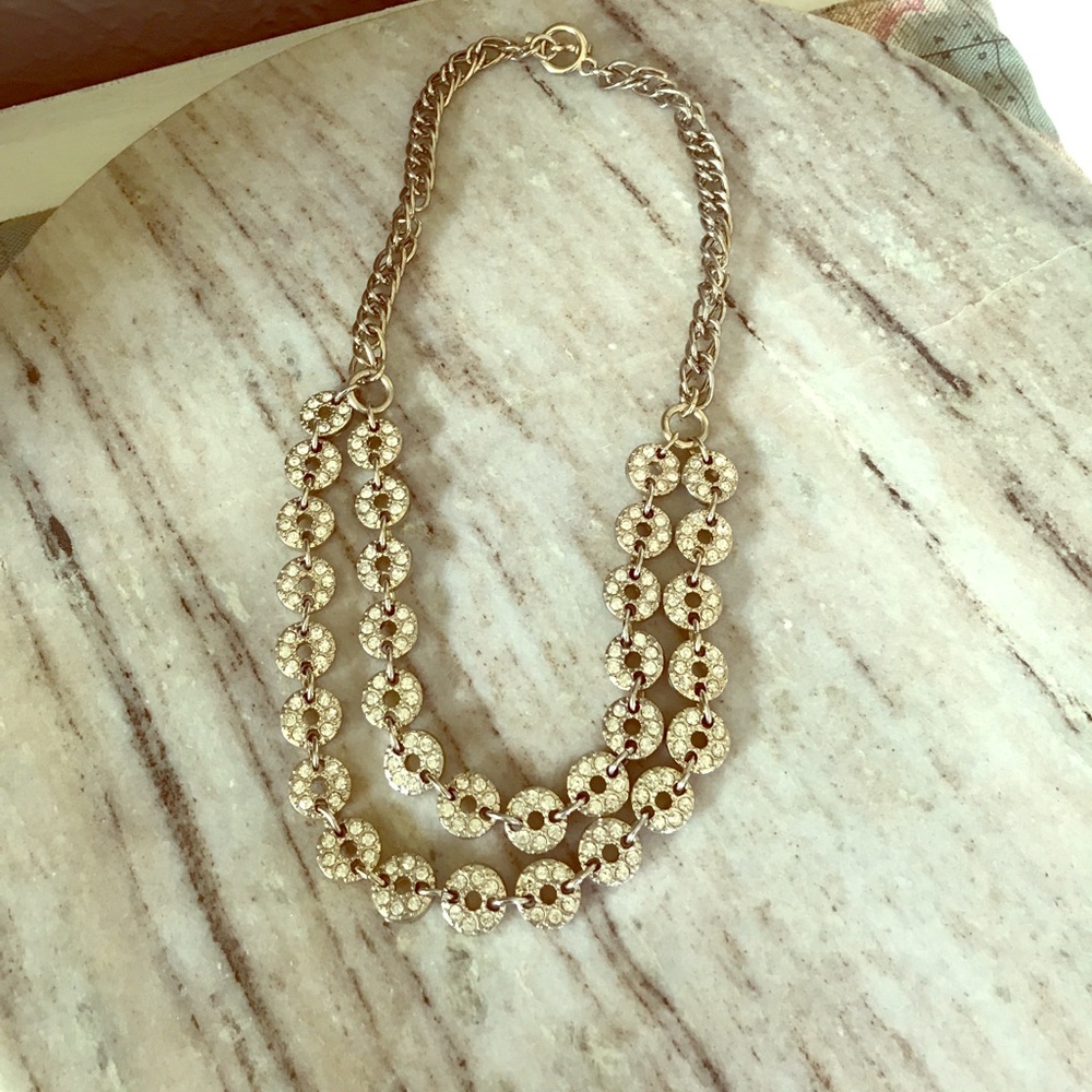 Ann Taylor Gold Statement Necklace