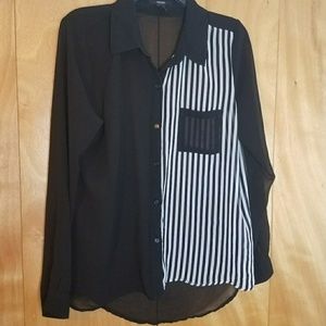 Black & White Button Up