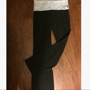 Pink wide leg yoga pants