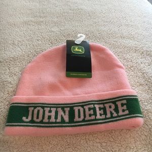 Ladies Pink John Deere knot hat