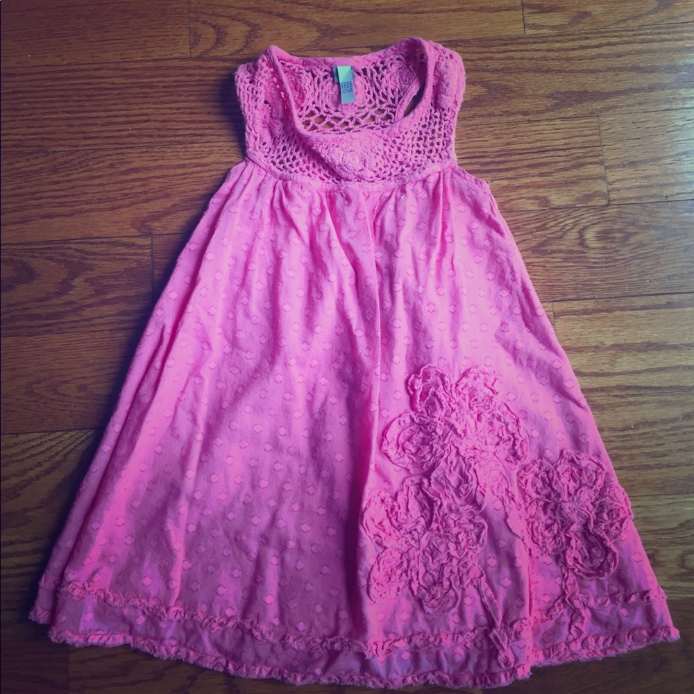 Adorable Crochet and Floral appliqué dress