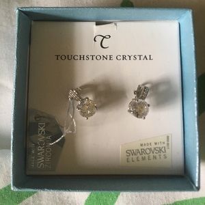 Touchstone crystal earrings