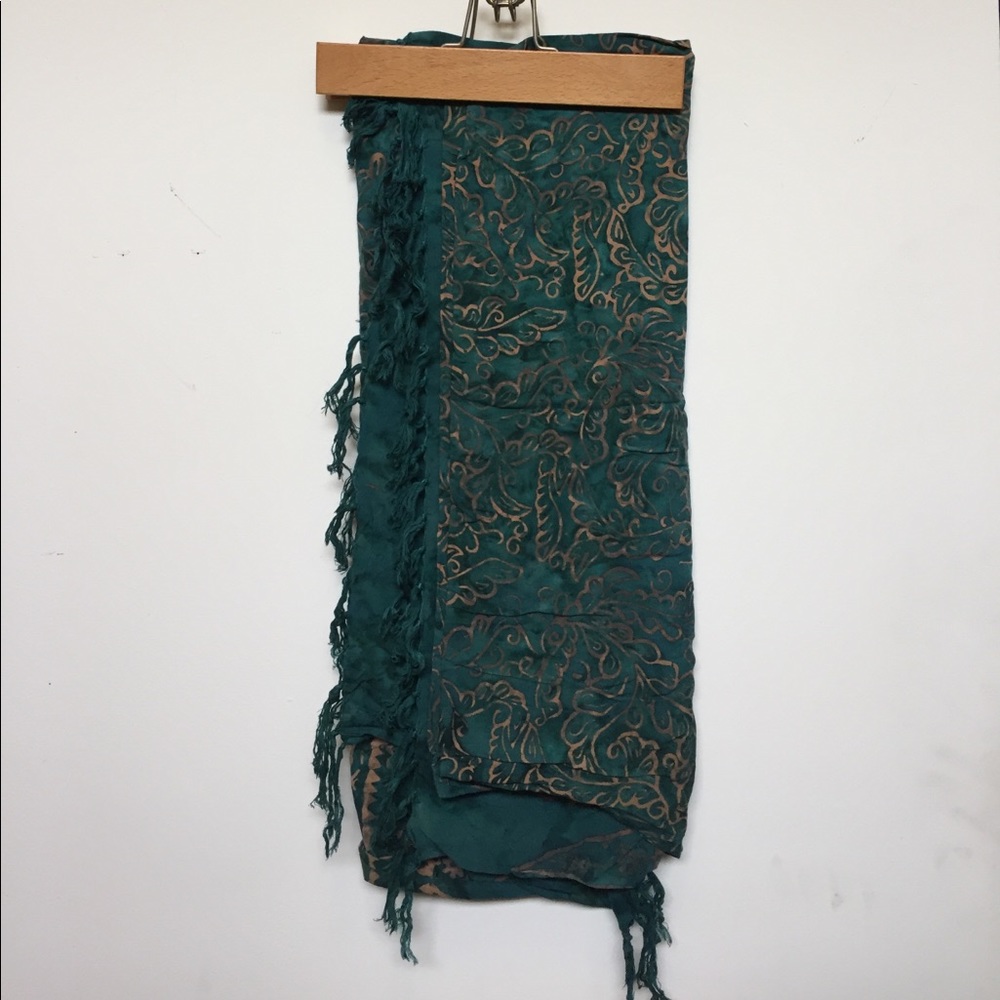 Turquoise Batik Scarf
