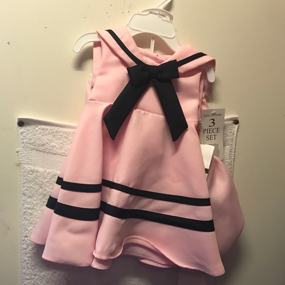 Pink and navy dress