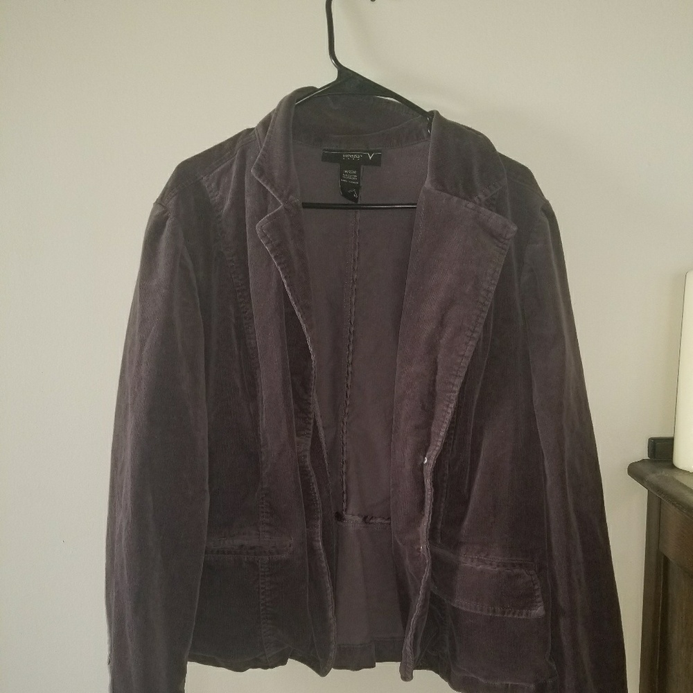 Venezia Lane Bryant Purple corduroy blazer