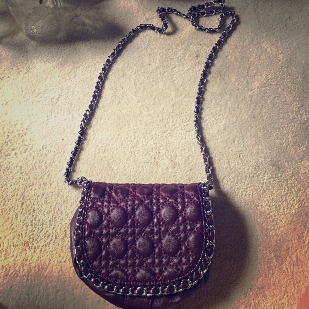 Maroon cross body satchel