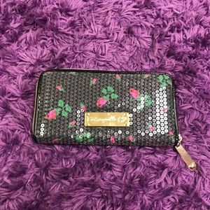 NWOT Betsey Johnson Sequin Accordion Wallet
