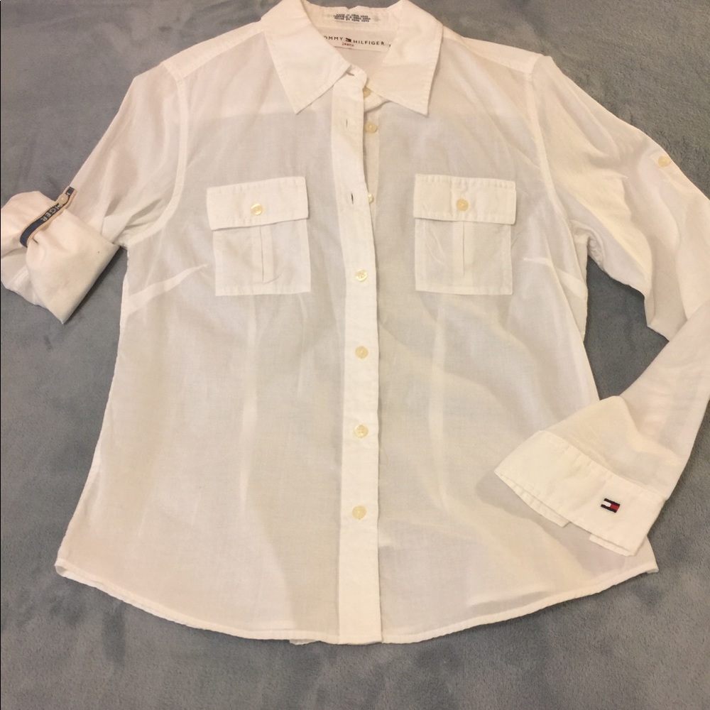 White button up Tommy Hilfiger shirt