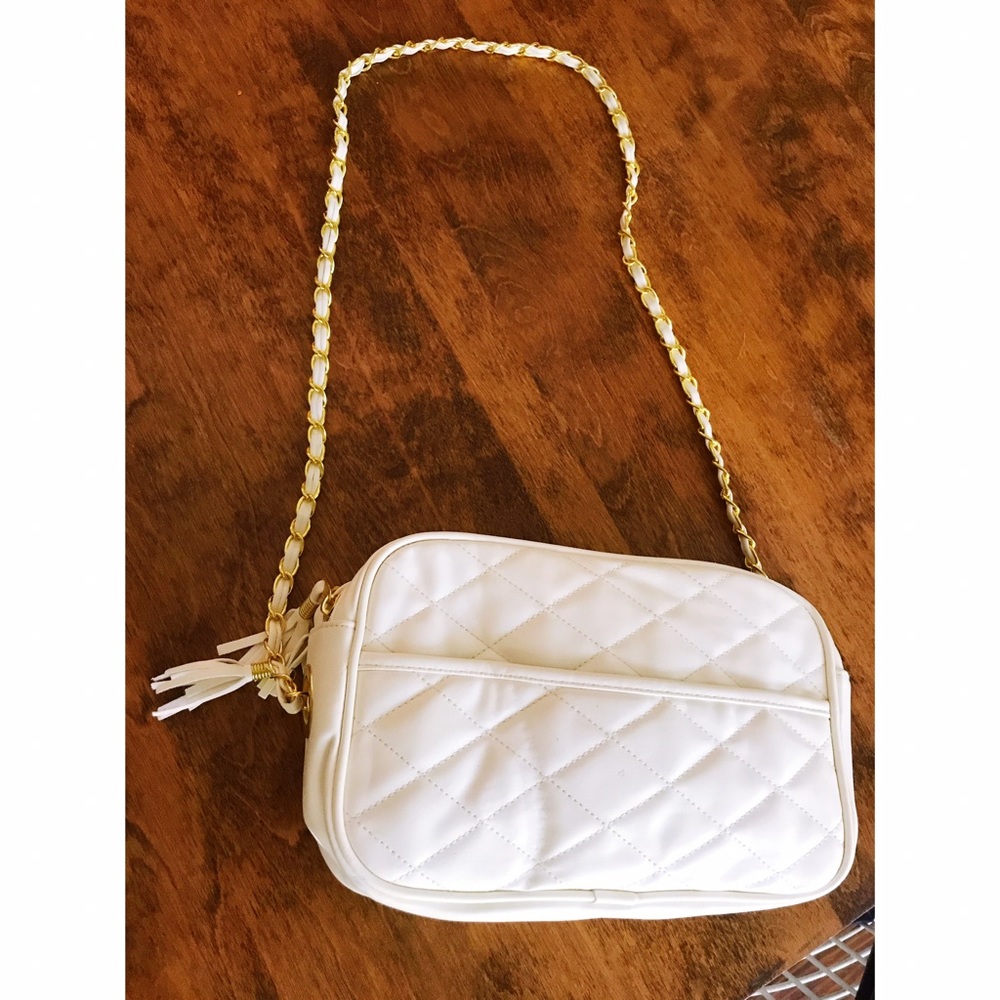 White and gold purse