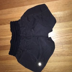 lululemon black running shorts