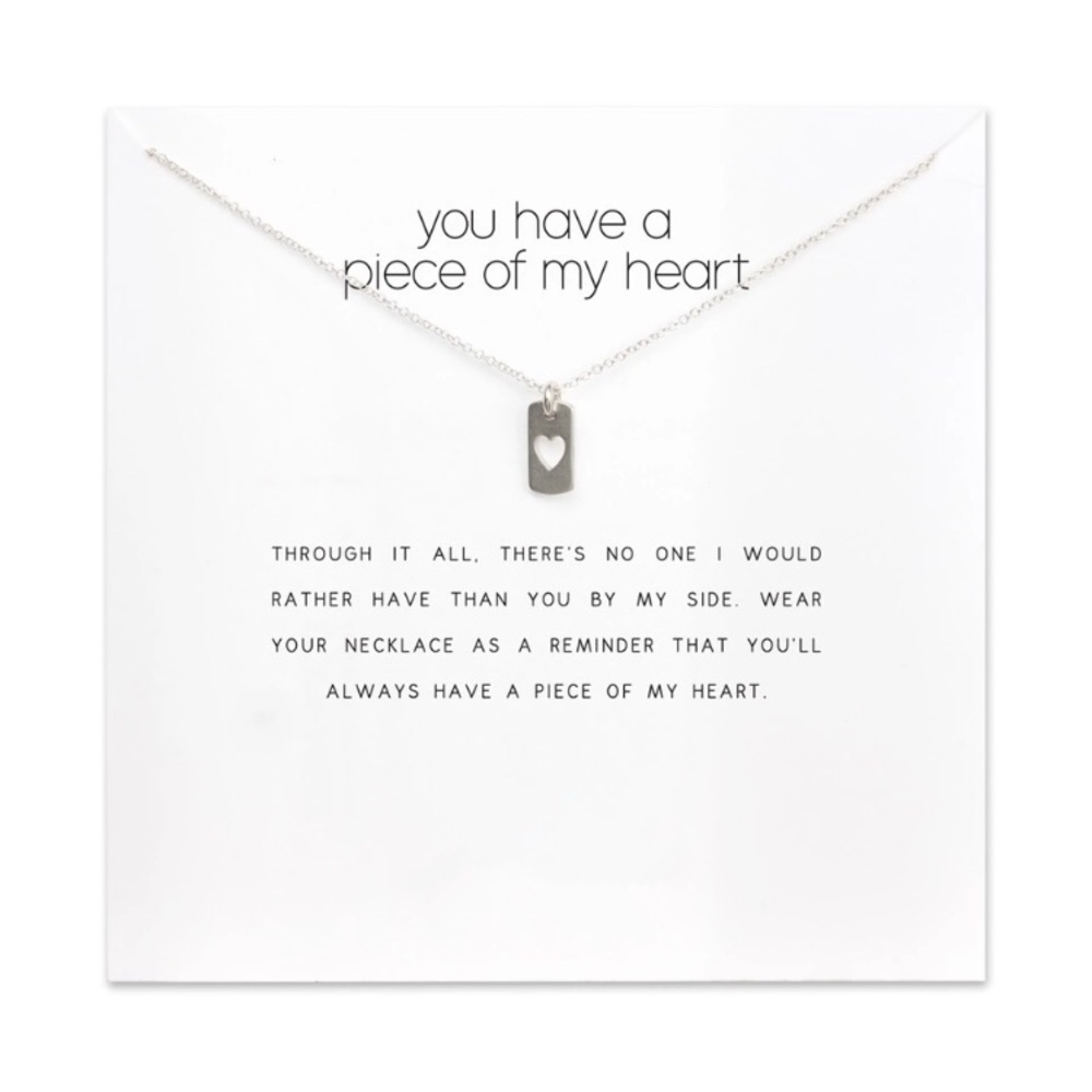 SILVER You Have A Piece Of My Heart Necklace