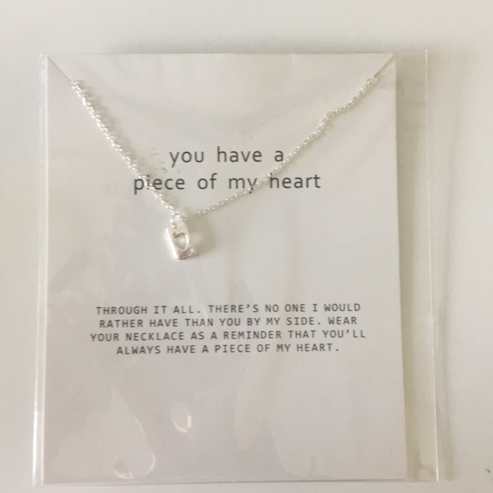 SILVER You Have A Piece Of My Heart Necklace - Picture 3 of 3