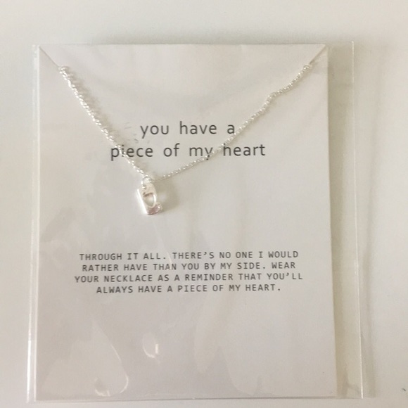 SILVER You Have A Piece Of My Heart Necklace - Picture 3 of 3
