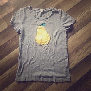 Grey J Crew Pear Tee