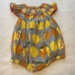 Smocked Sweets lemonade bubble - NEVER WORN