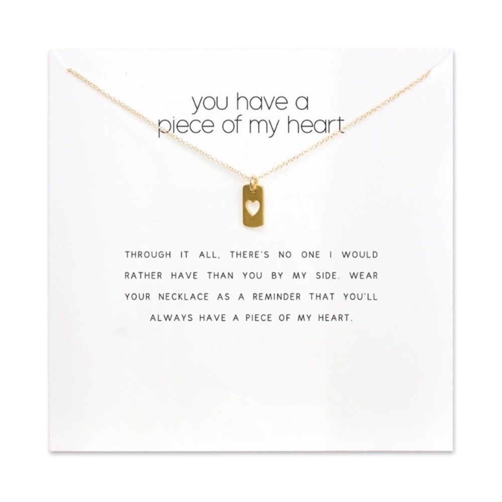 GOLD You Have A Piece Of My Heart Necklace