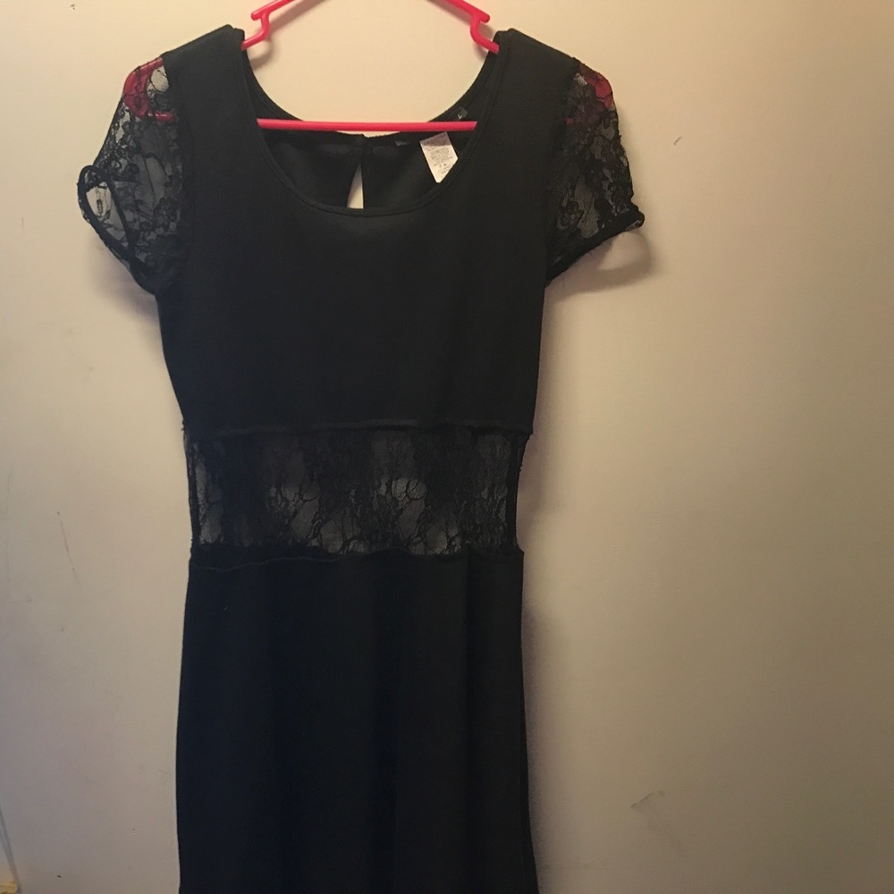 Black lace dress