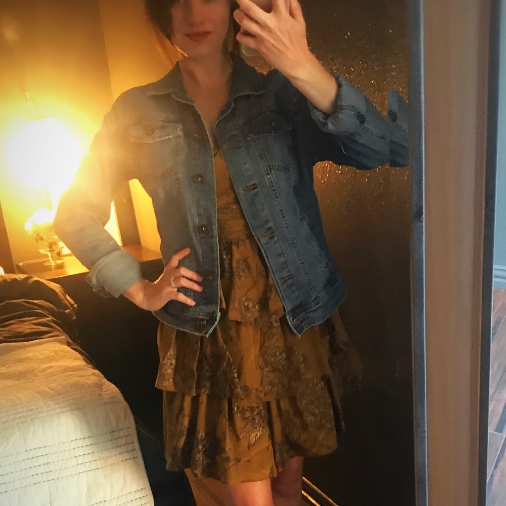 Anthropology "Just Golden" Dress