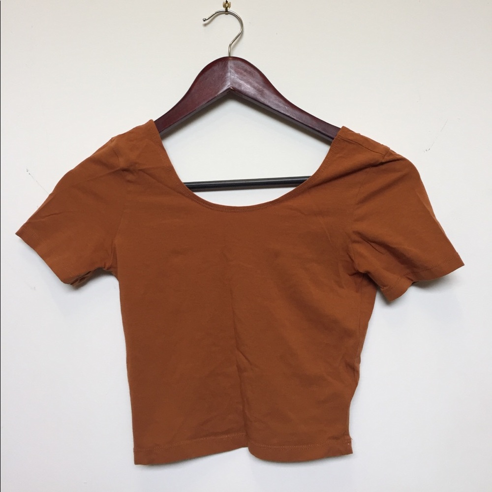 Burnt Orange Crop Tee