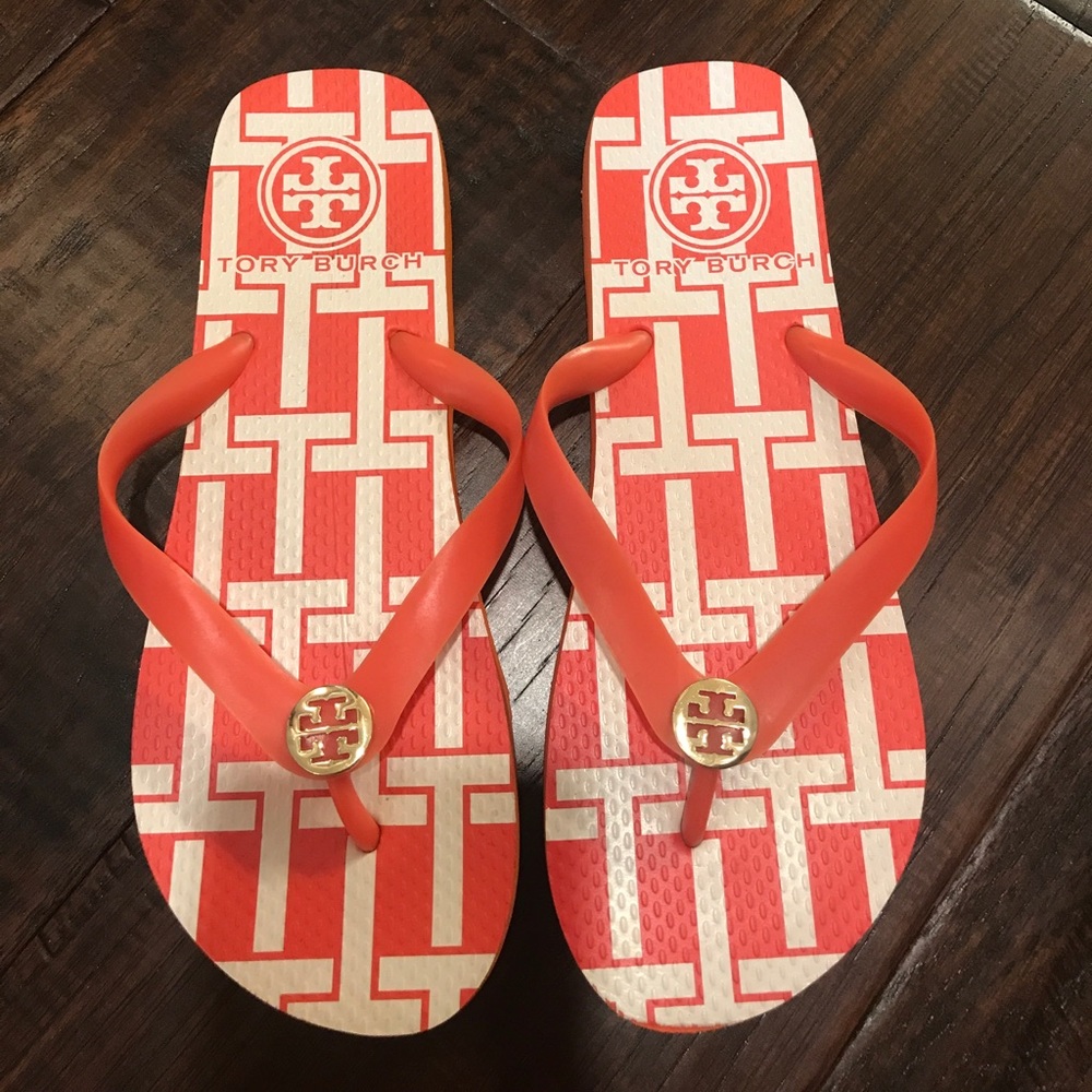 Tory Burch Flip Flops Orange