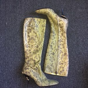 Vintage brocade boots