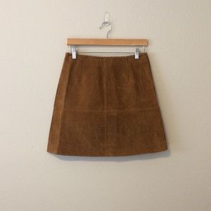 Zara Brown Leather Skirt