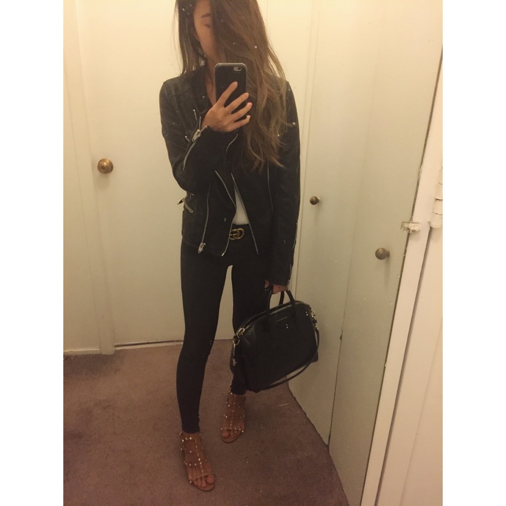 BLANKNYC Zip Moto Leather Jacket