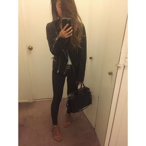 BLANKNYC Zip Moto Leather Jacket