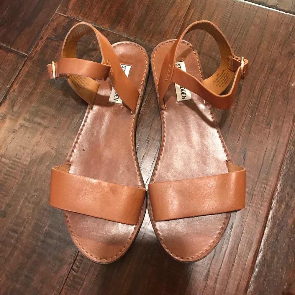 Tan Leather Steve Madden Sandals